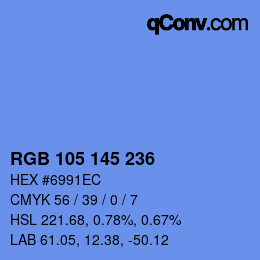 Color code: RGB 105 145 236 | qconv.com