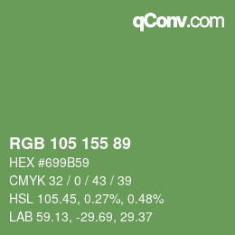 Farbcode: RGB 105 155 89 | qconv.com