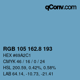 Color code: RGB 105 162.8 193 | qconv.com