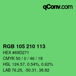Color code: RGB 105 210 113 | qconv.com