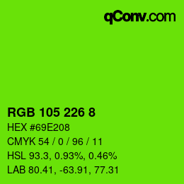 Color code: RGB 105 226 8 | qconv.com