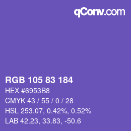 Farbcode: RGB 105 83 184 | qconv.com