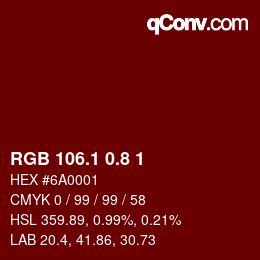 カラーコード: RGB 106.1 0.8 1 | qconv.com