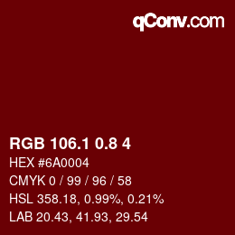 カラーコード: RGB 106.1 0.8 4 | qconv.com