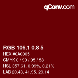Code couleur: RGB 106.1 0.8 5 | qconv.com