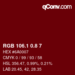 カラーコード: RGB 106.1 0.8 7 | qconv.com