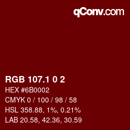 カラーコード: RGB 107.1 0 2 | qconv.com