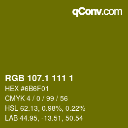 カラーコード: RGB 107.1 111 1 | qconv.com