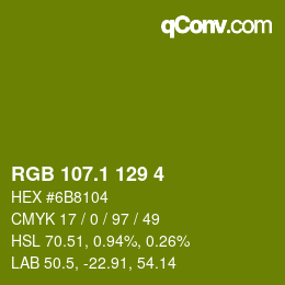 カラーコード: RGB 107.1 129 4 | qconv.com