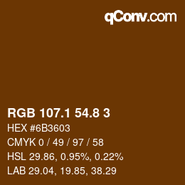 Farbcode: RGB 107.1 54.8 3 | qconv.com
