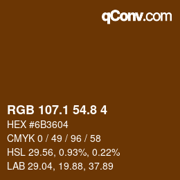 Farbcode: RGB 107.1 54.8 4 | qconv.com