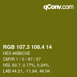 カラーコード: RGB 107.3 108.4 14 | qconv.com