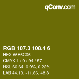 カラーコード: RGB 107.3 108.4 6 | qconv.com