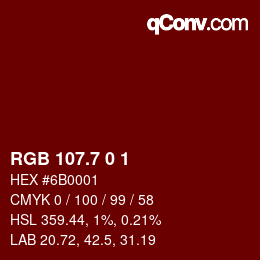 カラーコード: RGB 107.7 0 1 | qconv.com
