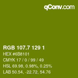 カラーコード: RGB 107.7 129 1 | qconv.com