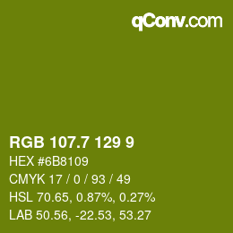カラーコード: RGB 107.7 129 9 | qconv.com