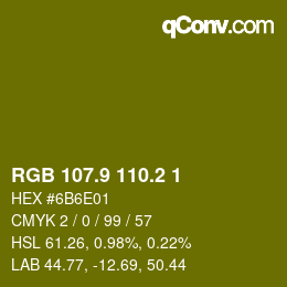 カラーコード: RGB 107.9 110.2 1 | qconv.com