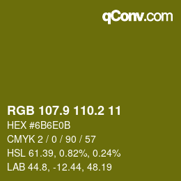 カラーコード: RGB 107.9 110.2 11 | qconv.com