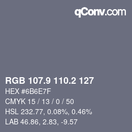 Color code: RGB 107.9 110.2 127 | qconv.com