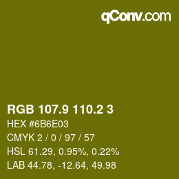 カラーコード: RGB 107.9 110.2 3 | qconv.com