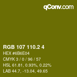 カラーコード: RGB 107 110.2 4 | qconv.com