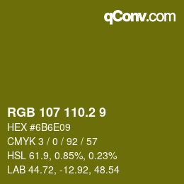 カラーコード: RGB 107 110.2 9 | qconv.com