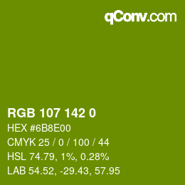 Color code: RGB 107 142 0 | qconv.com