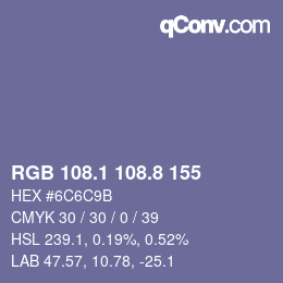 Color code: RGB 108.1 108.8 155 | qconv.com
