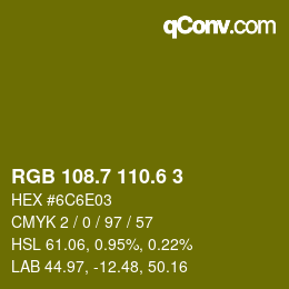 カラーコード: RGB 108.7 110.6 3 | qconv.com