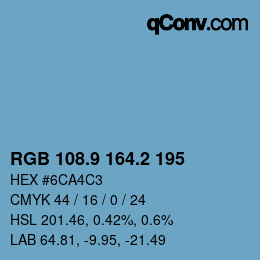 Color code: RGB 108.9 164.2 195 | qconv.com