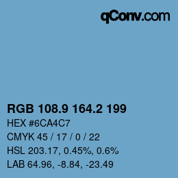 Color code: RGB 108.9 164.2 199 | qconv.com