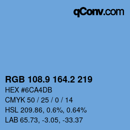 Color code: RGB 108.9 164.2 219 | qconv.com