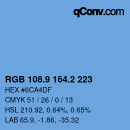 Color code: RGB 108.9 164.2 223 | qconv.com