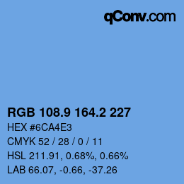 Color code: RGB 108.9 164.2 227 | qconv.com