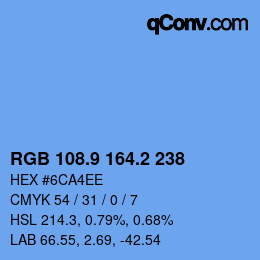 Color code: RGB 108.9 164.2 238 | qconv.com