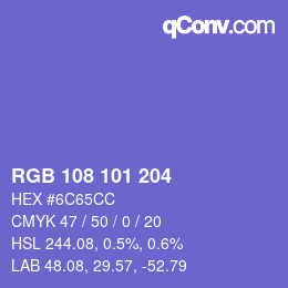 Color code: RGB 108 101 204 | qconv.com