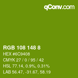 Color code: RGB 108 148 8 | qconv.com