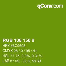 Color code: RGB 108 150 8 | qconv.com