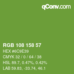 Color code: RGB 108 158 57 | qconv.com