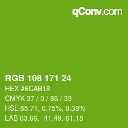 Color code: RGB 108 171 24 | qconv.com