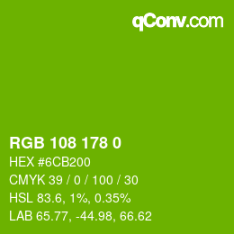 Color code: RGB 108 178 0 | qconv.com