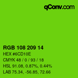 Color code: RGB 108 209 14 | qconv.com