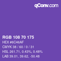 Código de color: RGB 108 70 175 | qconv.com