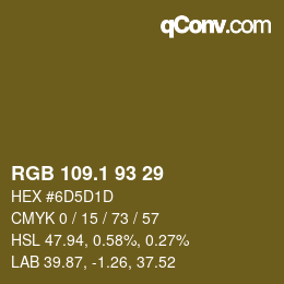カラーコード: RGB 109.1 93 29 | qconv.com