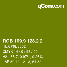 カラーコード: RGB 109.9 128.2 2 | qconv.com
