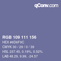 Farbcode: RGB 109 111 156 | qconv.com
