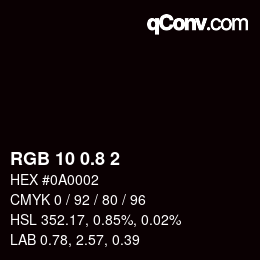 Farbcode: RGB 10 0.8 2 | qconv.com