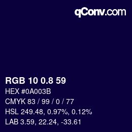 Color code: RGB 10 0.8 59 | qconv.com