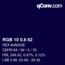 Color code: RGB 10 0.8 62 | qconv.com