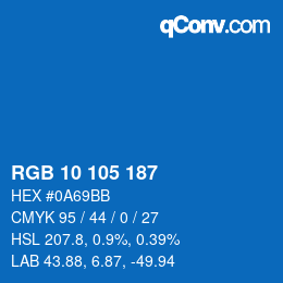 Color code: RGB 10 105 187 | qconv.com
